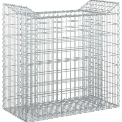 vidaXL Cama elevada de gavión Plateado 50 x 100 x 100 cm New