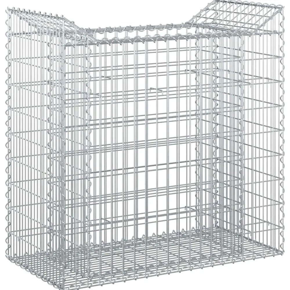 vidaXL Cama elevada de gavión Plateado 50 x 100 x 100 cm New