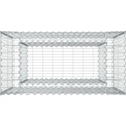 vidaXL Cama elevada de gavión Plateado 50 x 100 x 100 cm New