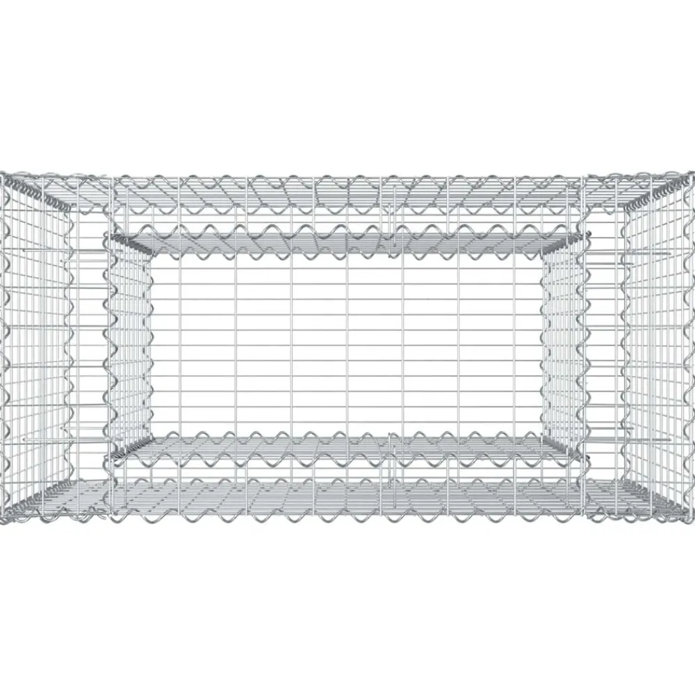 vidaXL Cama elevada de gavión Plateado 50 x 100 x 100 cm New