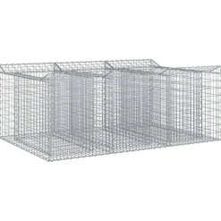 vidaXL Cama elevada de gavión Plateado 150 x 100 x 60 cm Clearance