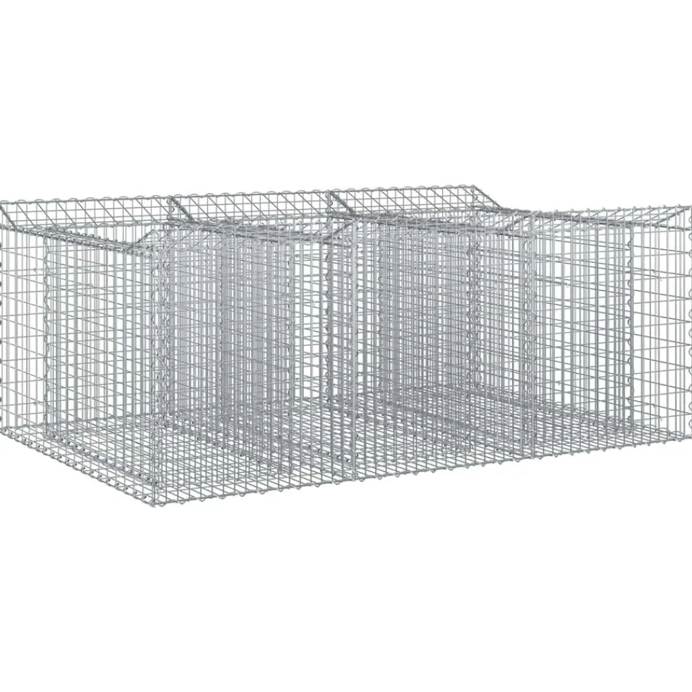 vidaXL Cama elevada de gavión Plateado 150 x 100 x 60 cm Clearance