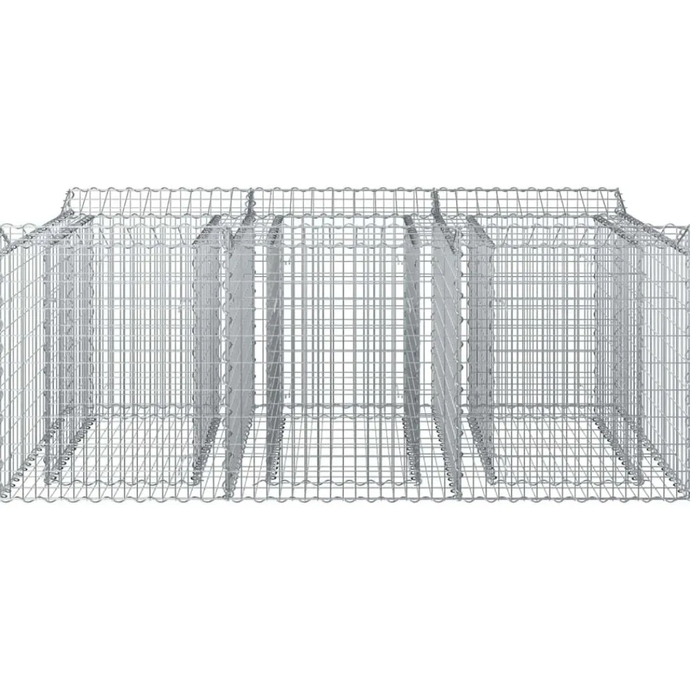 vidaXL Cama elevada de gavión Plateado 150 x 100 x 60 cm Clearance