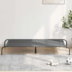 vidaXL Cama elevada para perros 150x90x20 cm textilene y acero Gris Best