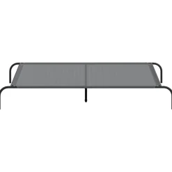 vidaXL Cama elevada para perros 150x90x20 cm textilene y acero Gris Best