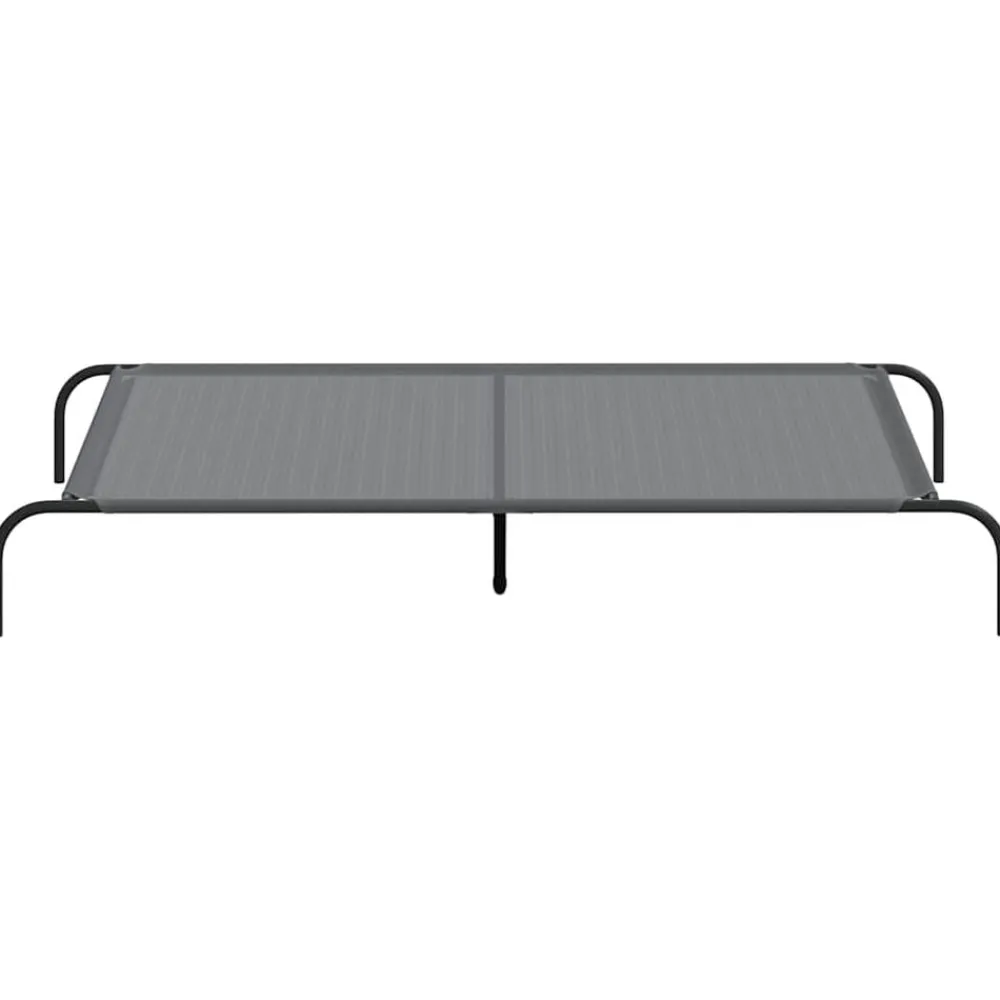 vidaXL Cama elevada para perros 150x90x20 cm textilene y acero Gris Best