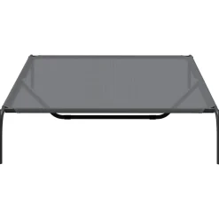 vidaXL Cama elevada para perros 150x90x20 cm textilene y acero Gris Best