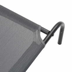 vidaXL Cama elevada para perros 150x90x20 cm textilene y acero Gris Best
