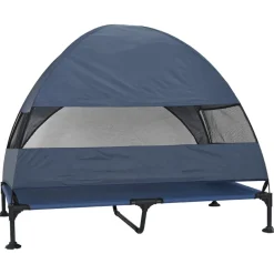 vidaXL Cama Elevada para Perros Manual 127 x 81 x 108 cm Azul marino Discount