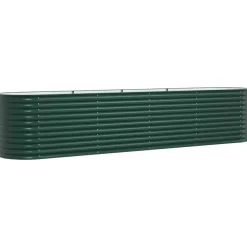 vidaXL Cama elevada 400 x 80 x 81 cm Acero Verde