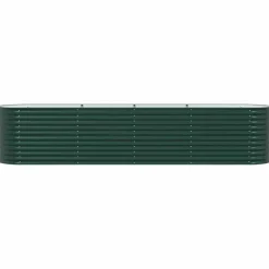 vidaXL Cama elevada 400 x 80 x 81 cm Acero Verde