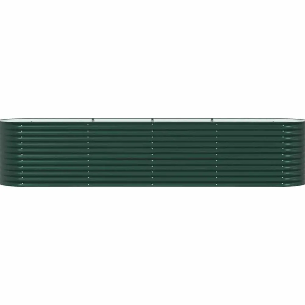vidaXL Cama elevada 400 x 80 x 81 cm Acero Verde