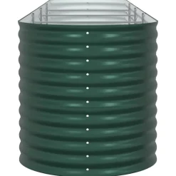 vidaXL Cama elevada 400 x 80 x 81 cm Acero Verde