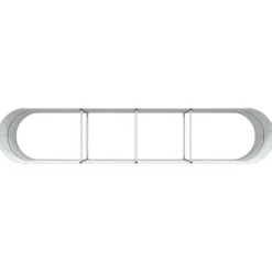 vidaXL Cama elevada 400 x 80 x 81 cm Acero Verde