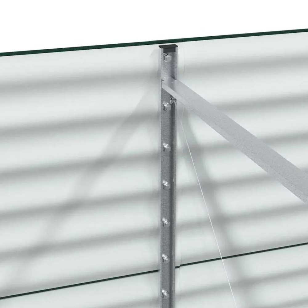 vidaXL Cama elevada 400 x 80 x 81 cm Acero Verde
