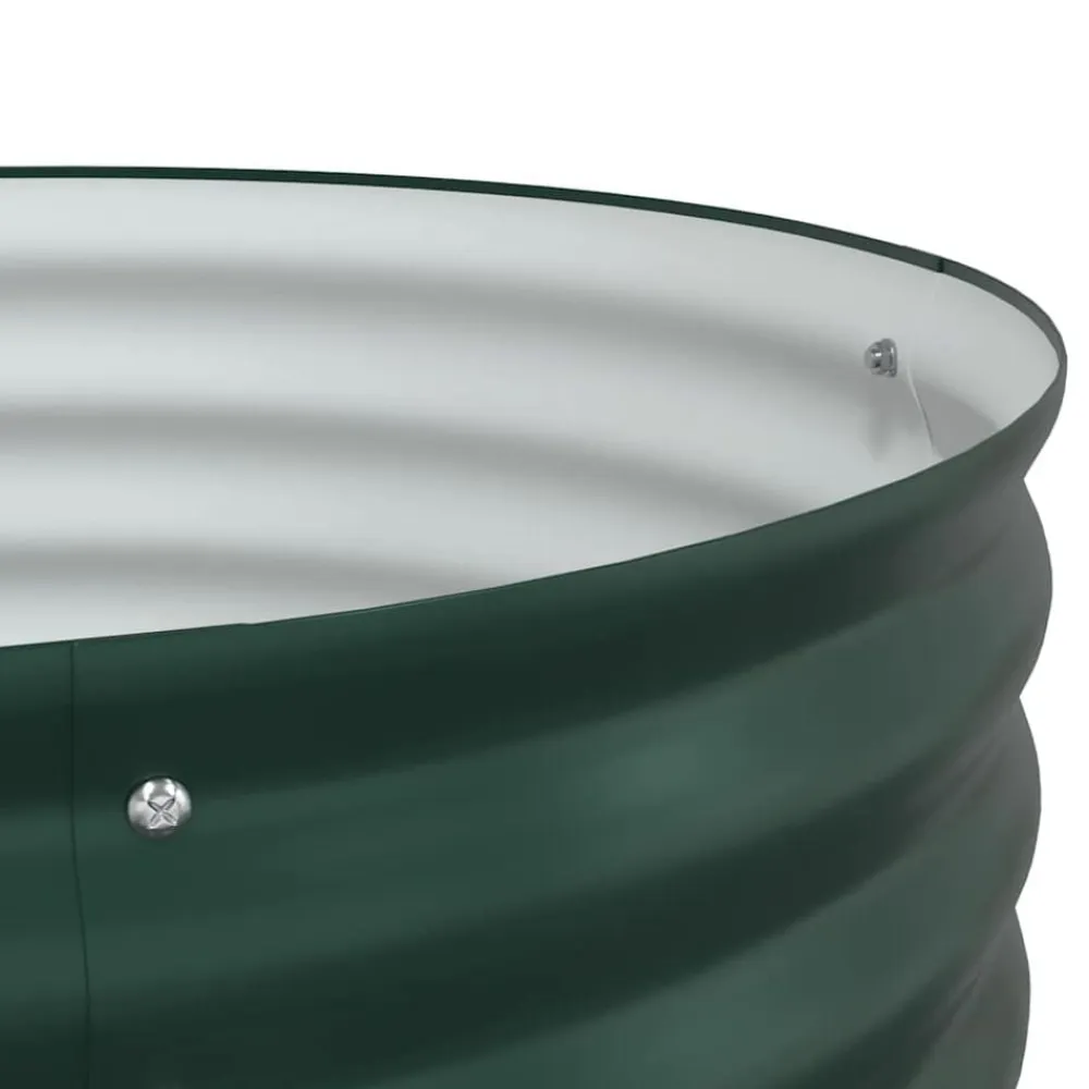 vidaXL Cama elevada 400 x 80 x 81 cm Acero Verde