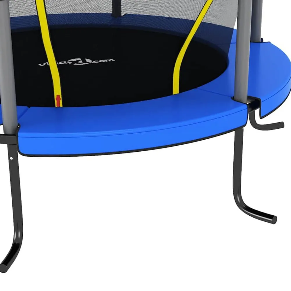 vidaXL Estructuras Para Juegos Al Aire Libre-Cama elástica con red de seguridad redonda 140x160 cm