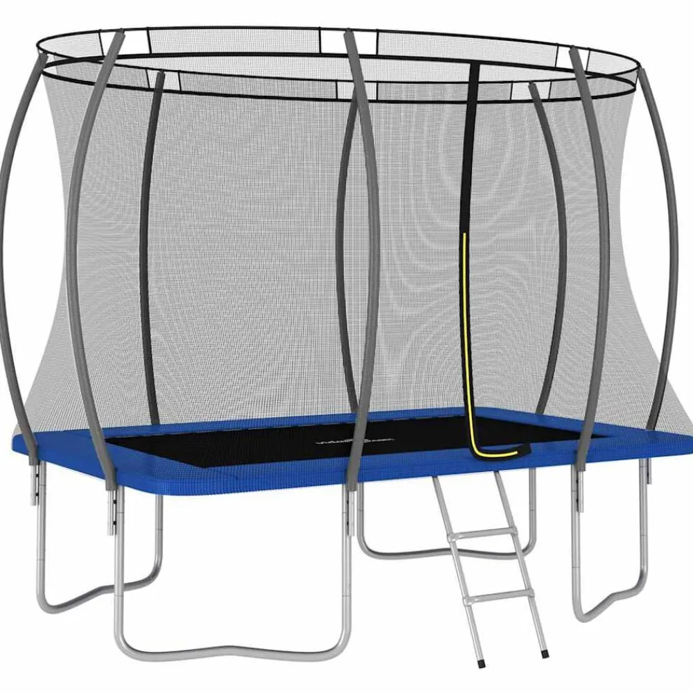 vidaXL Cama elástica rectangular 274x183x76 cm 150 kg Azul Hot