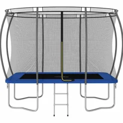 vidaXL Cama elástica rectangular 274x183x76 cm 150 kg Azul Hot