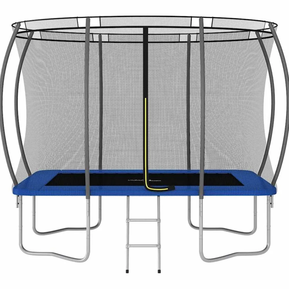 vidaXL Cama elástica rectangular 274x183x76 cm 150 kg Azul Hot