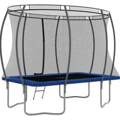 vidaXL Cama elástica rectangular 274x183x76 cm 150 kg Azul Hot