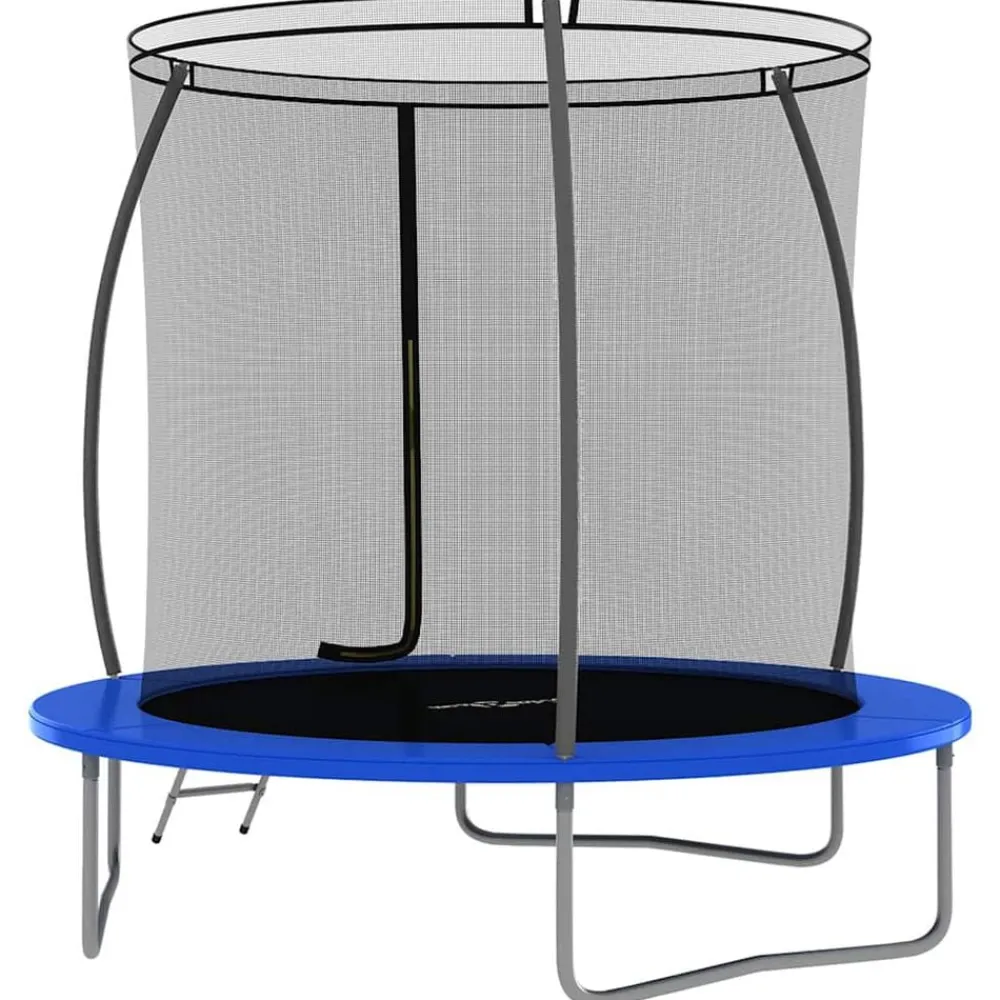 vidaXL Cama elástica redonda 100 kg 244x55 cm Azul