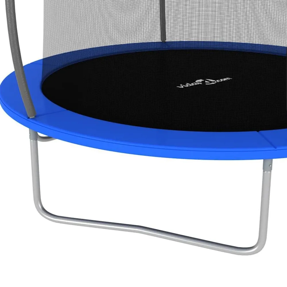 vidaXL Cama elástica redonda 100 kg 244x55 cm Azul