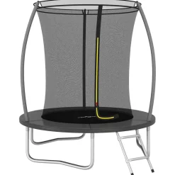 vidaXL Cama elástica redonda 183x52 cm 80 kg Gris Hot