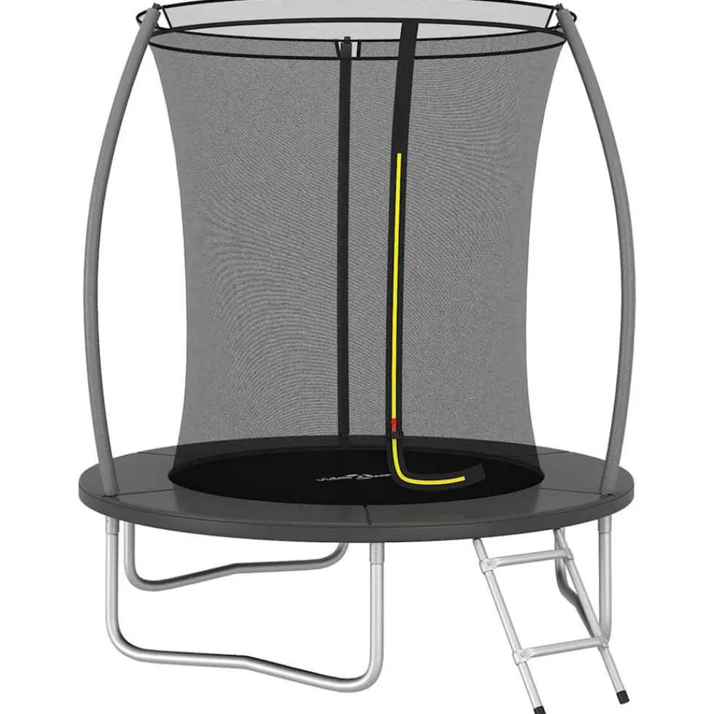 vidaXL Cama elástica redonda 183x52 cm 80 kg Gris Hot