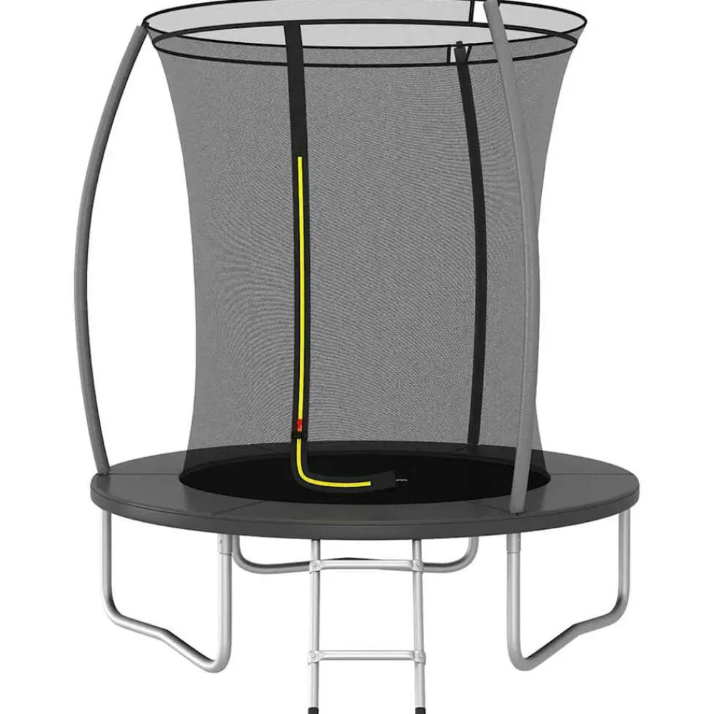 vidaXL Cama elástica redonda 183x52 cm 80 kg Gris Hot
