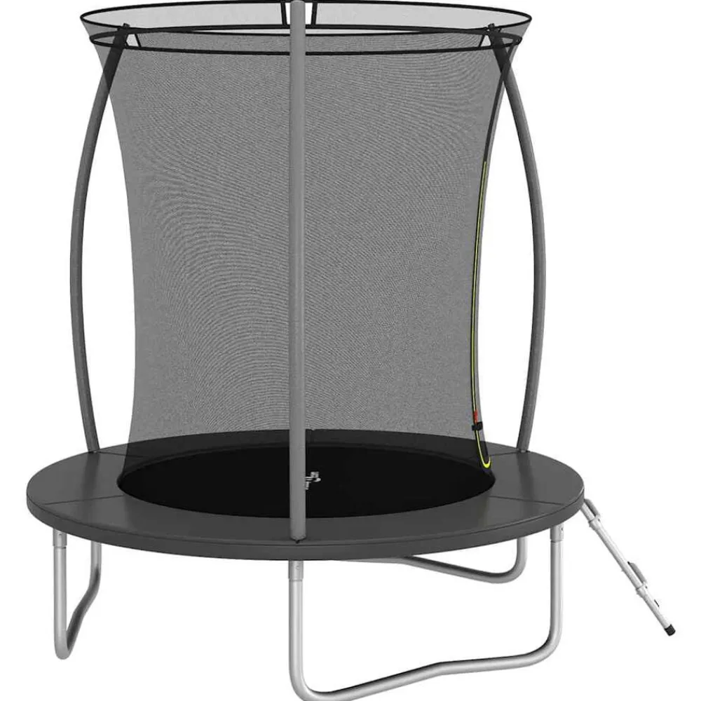 vidaXL Cama elástica redonda 183x52 cm 80 kg Gris Hot