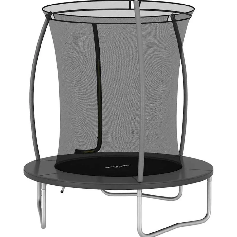 vidaXL Cama elástica redonda 183x52 cm 80 kg Gris Hot