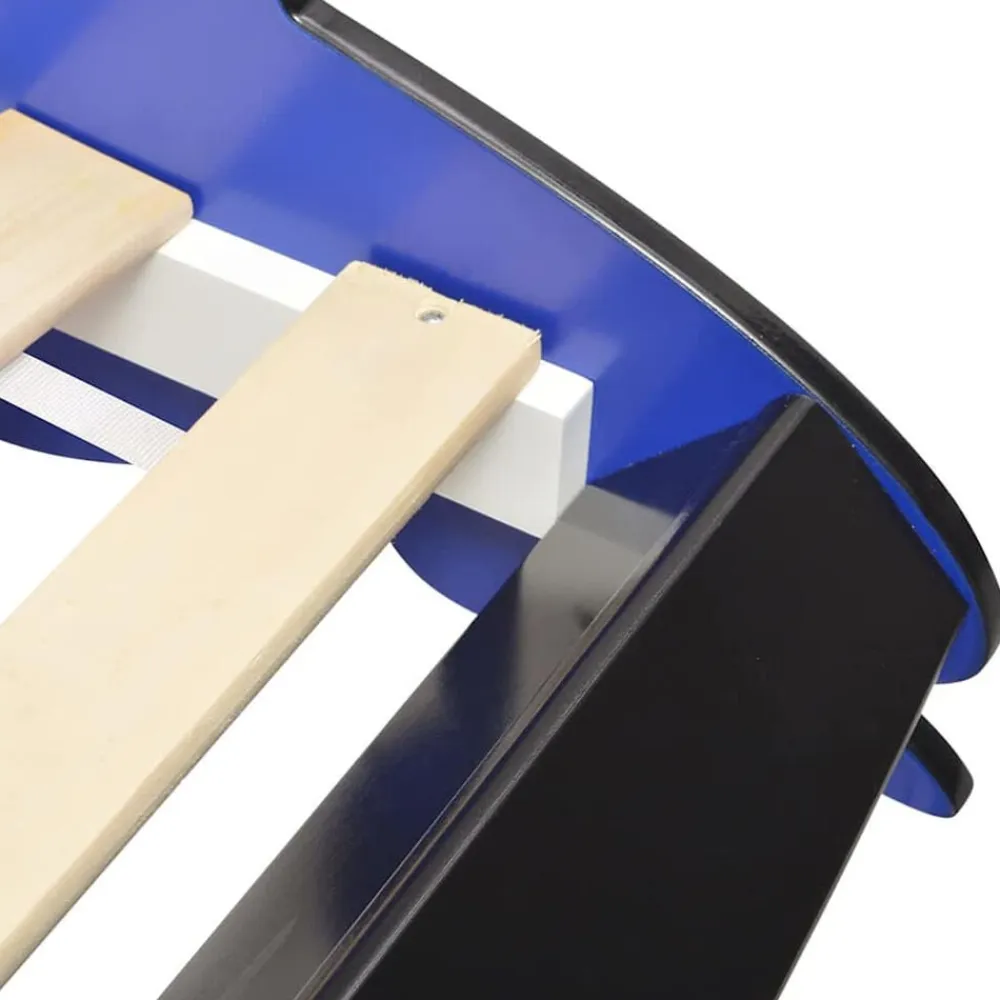 vidaXL Cama infantil con forma de coche carreras y LED 90x200 cm Azul