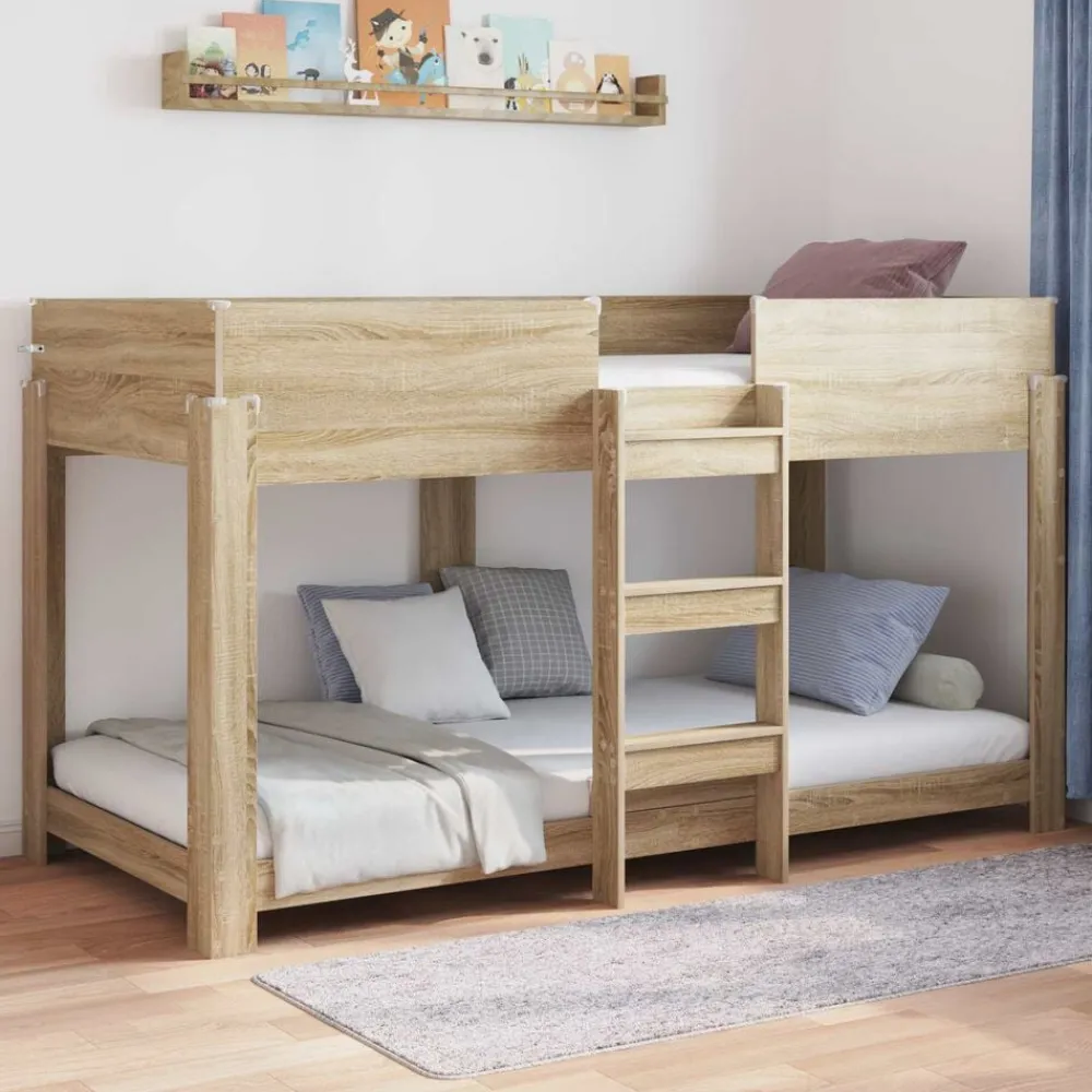 vidaXL Cama Litera para Niños 100 x 200 cm Roble Sonoma Clearance