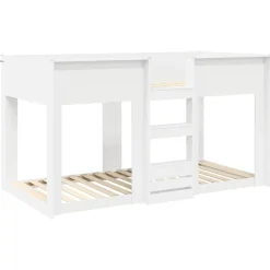 vidaXL Cama Litera para Niños 75 x 190 cm Madera de ingeniería White Clearance