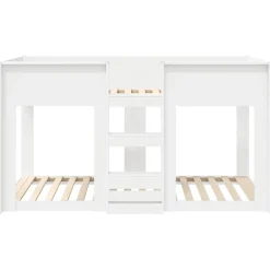 vidaXL Cama Litera para Niños 75 x 190 cm Madera de ingeniería White Clearance