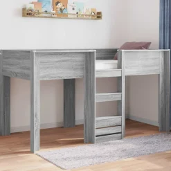 vidaXL Cama Litera para Niños con colchón 100 x 200 cm Gris sonoma Online
