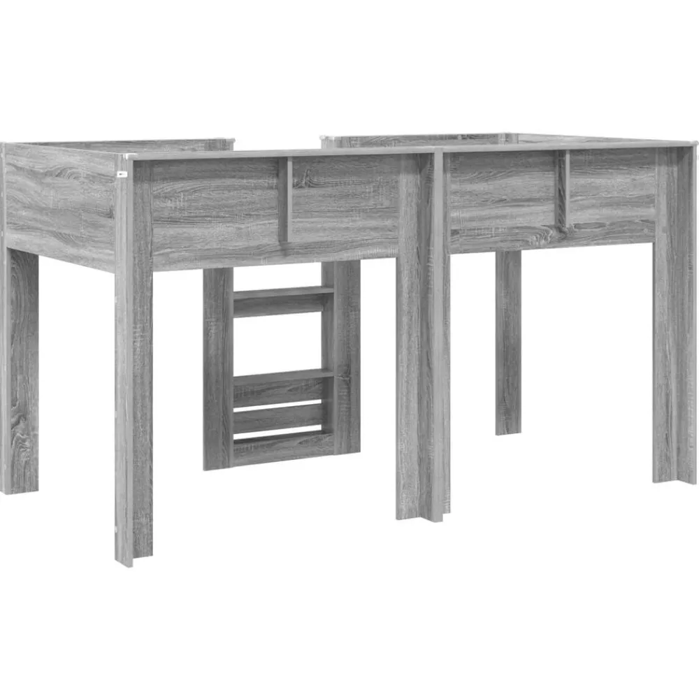 vidaXL Cama Litera para Niños con colchón 100 x 200 cm Gris sonoma Online