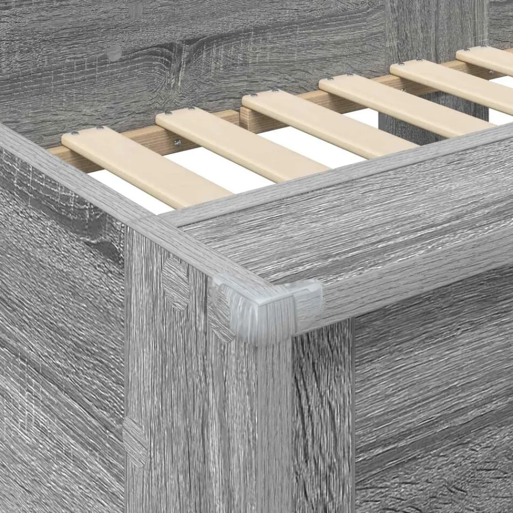 vidaXL Cama Litera para Niños con colchón 100 x 200 cm Gris sonoma Online