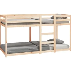 vidaXL Cama litera sin colchón madera maciza de pino 90x200 cm Natural Hot