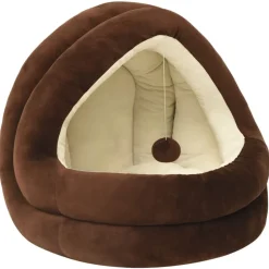 vidaXL Cama para gatos color marrón y crema 40x40x35 cm Marr&oacute;n