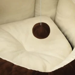 vidaXL Cama para gatos color marrón y crema 40x40x35 cm Marr&oacute;n