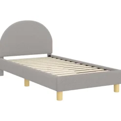 vidaXL Cama para niños con cabecero 80 x 160 cm Gris claro Clearance