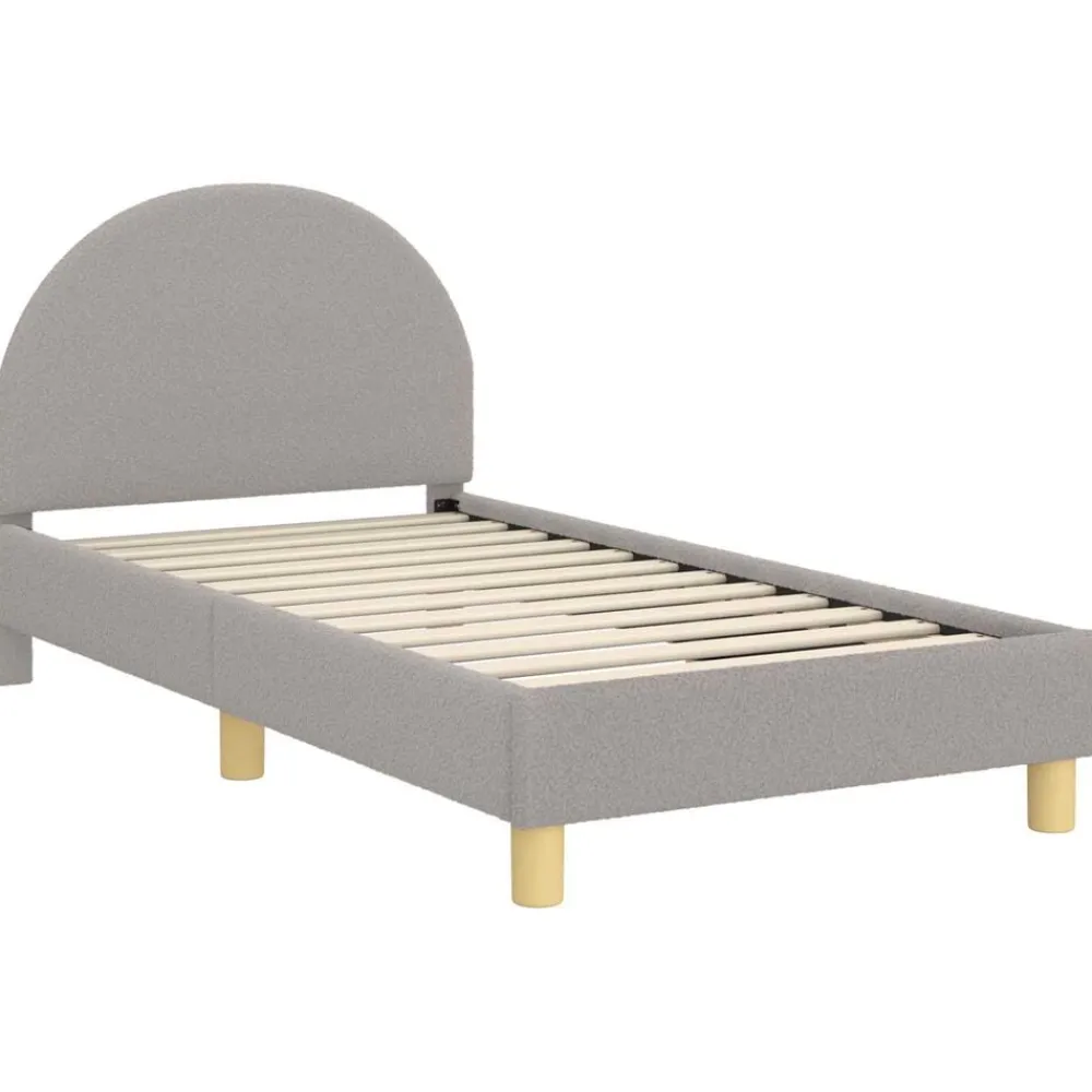 vidaXL Cama para niños con cabecero 80 x 160 cm Gris claro Clearance