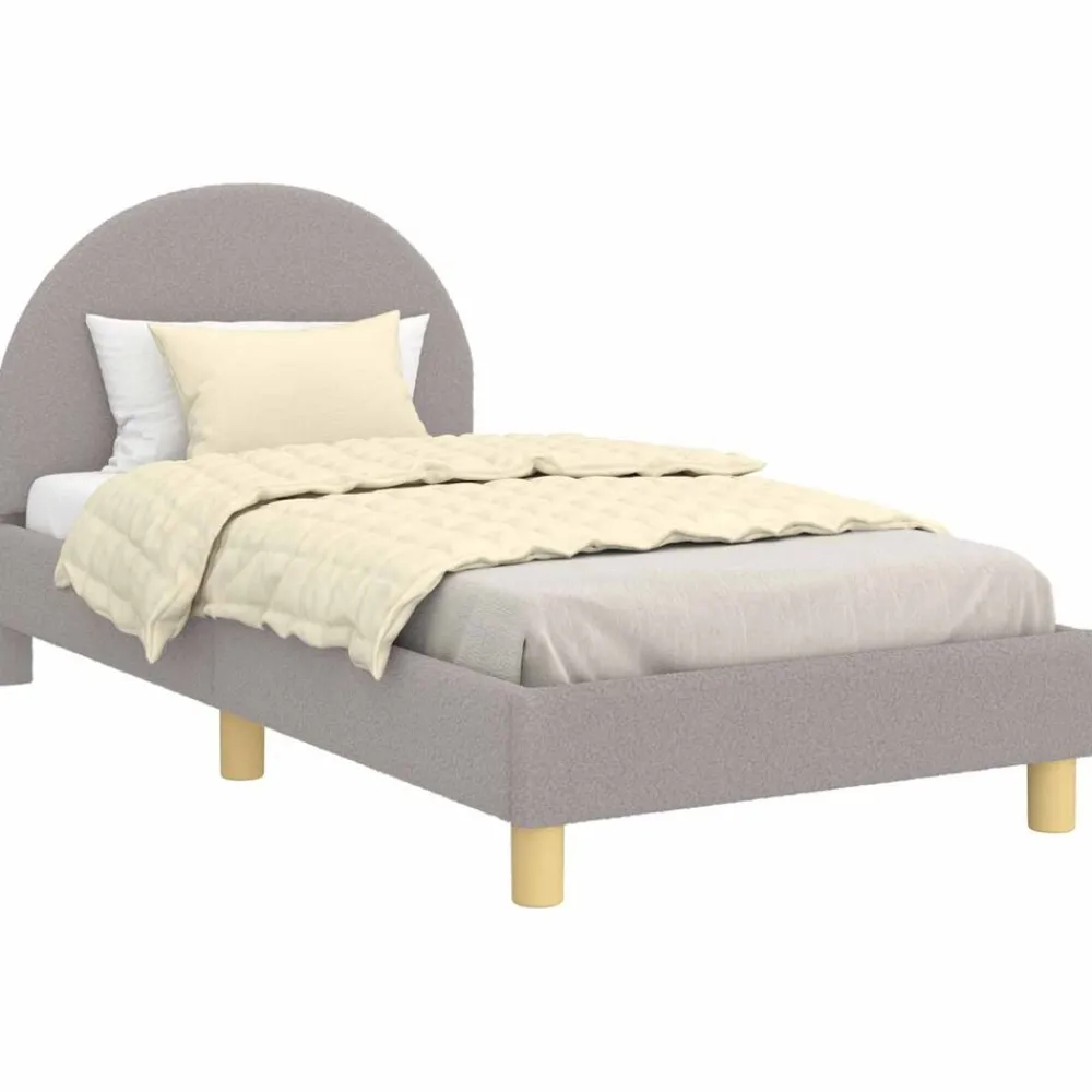 vidaXL Cama para niños con cabecero 80 x 160 cm Gris claro Clearance
