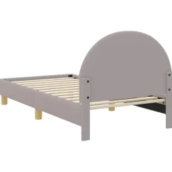 vidaXL Cama para niños con cabecero 80 x 160 cm Gris claro Clearance