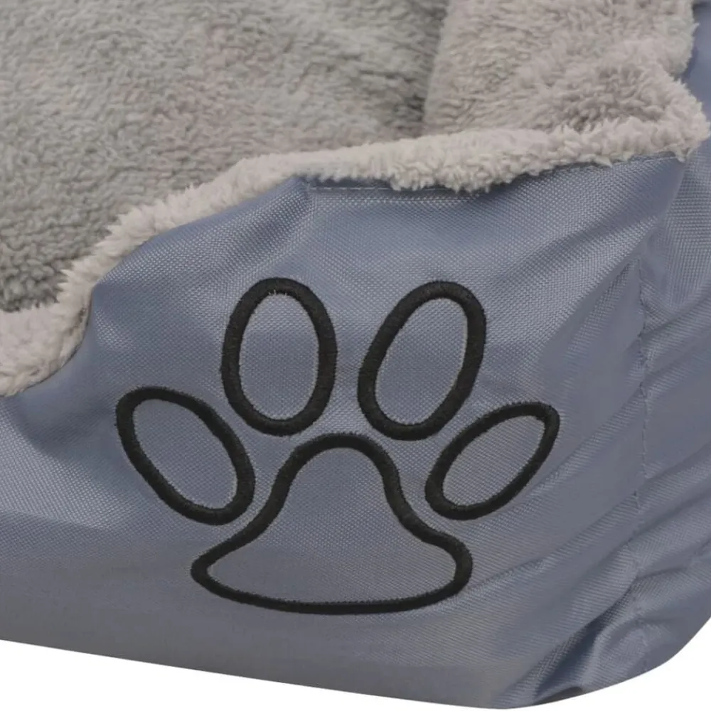 vidaXL Cama para perro con cojín acolchado talla S Gris Online