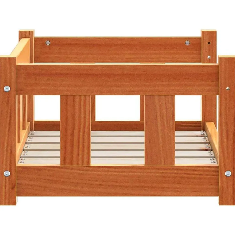 vidaXL Cama para perro con almacenamiento Marrón cera 55 x 45 x 28 cm Marrón cera Clearance