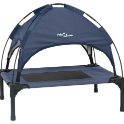 vidaXL Cama para perro Manual 62 x 48 x 61 cm Acero Azul marino