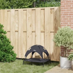 vidaXL Cama para perro Manual 63 x 49,5 x 60 cm Acero Negro New
